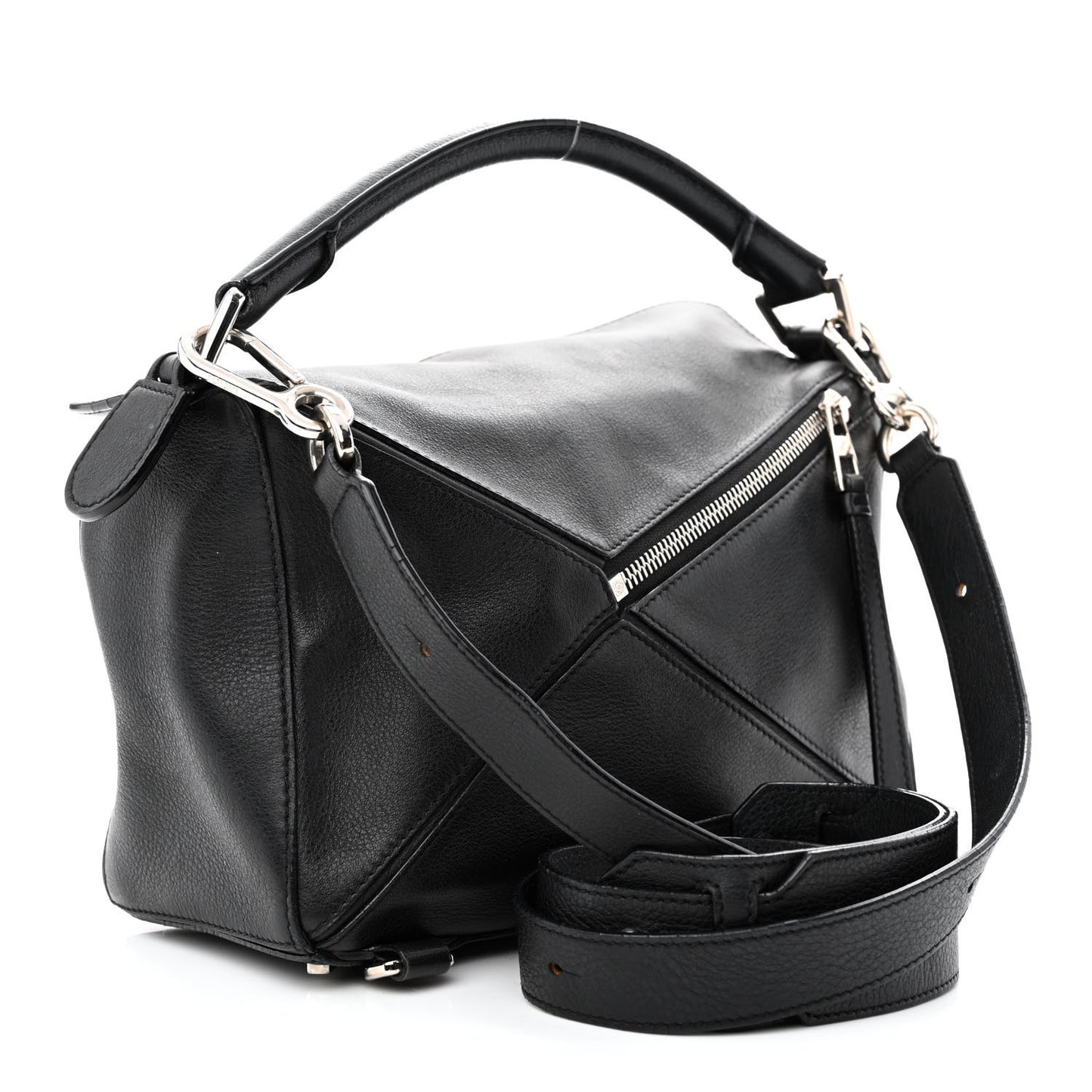 Calfskin Medium Puzzle Bag Black