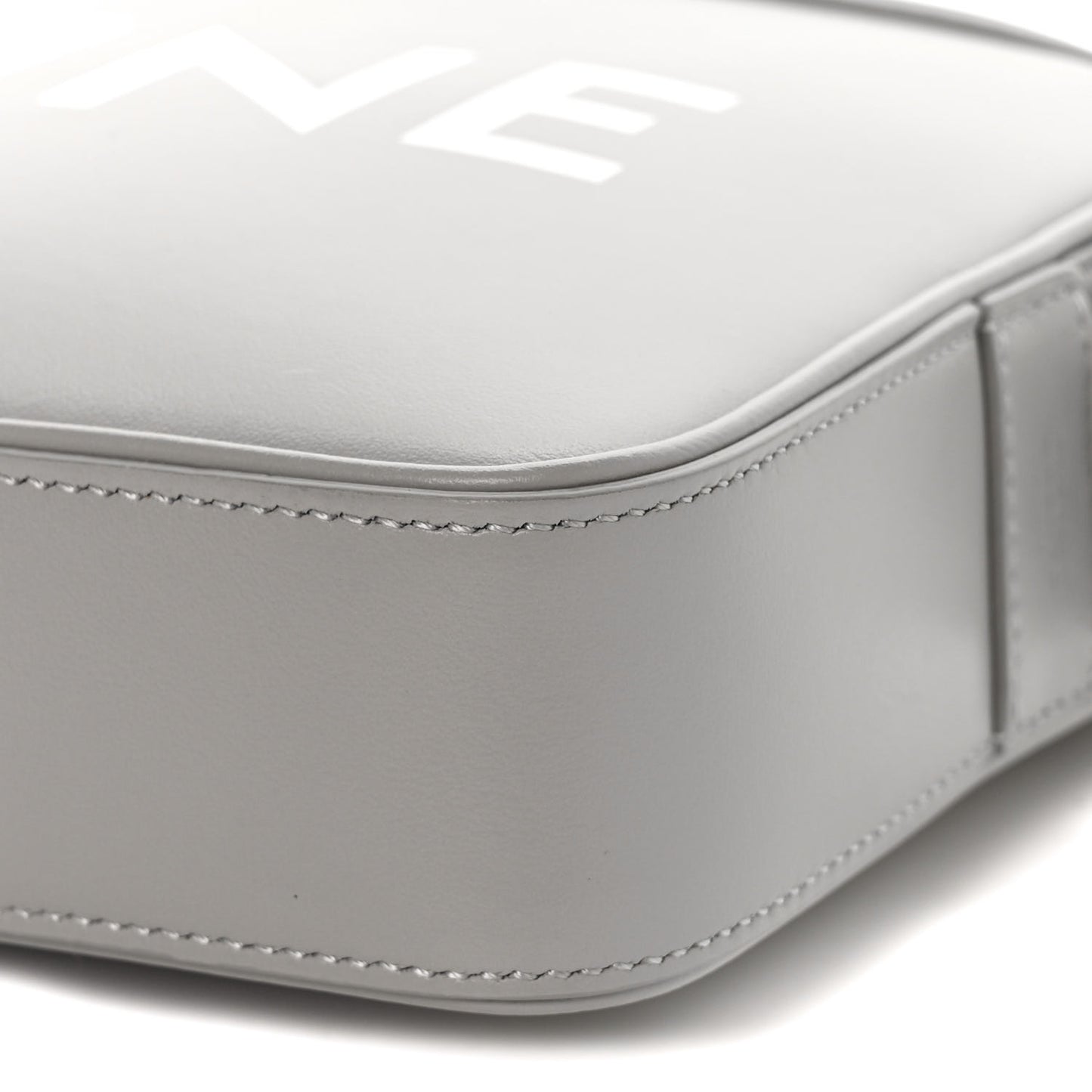 Smooth Calfskin Medium Messenger Bag Pale Grey