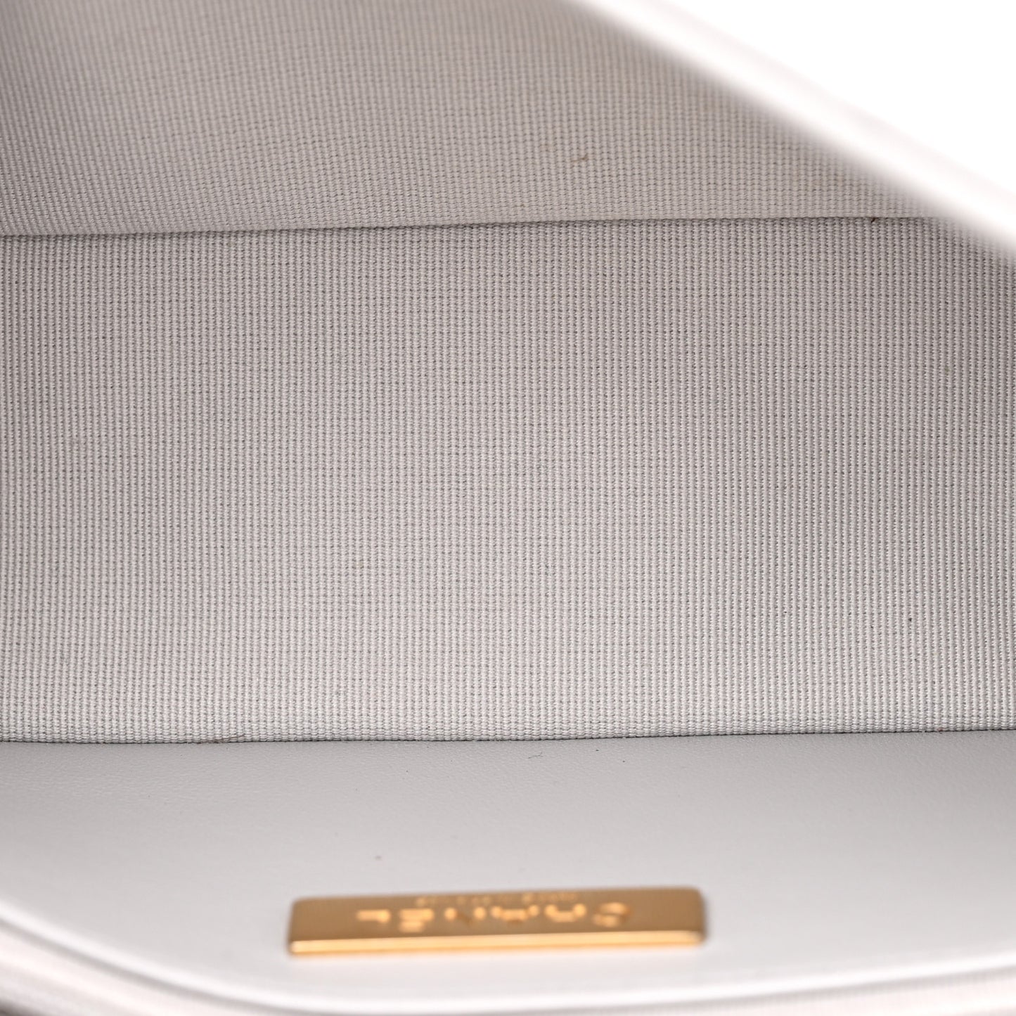 Shiny Lambskin Quilted Mini Flap Grey