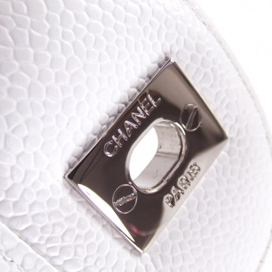 Caviar JUMBO Classic Flap White