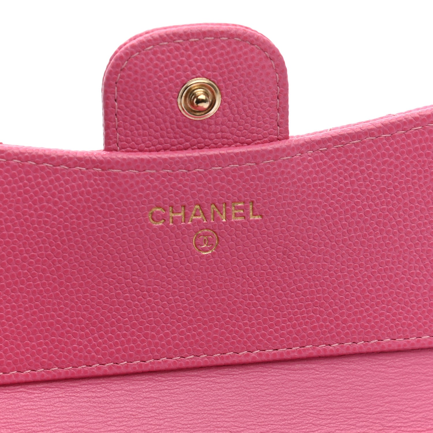 Chanel Caviar Quilted Compact Flap Wallet Pink 5 of 7