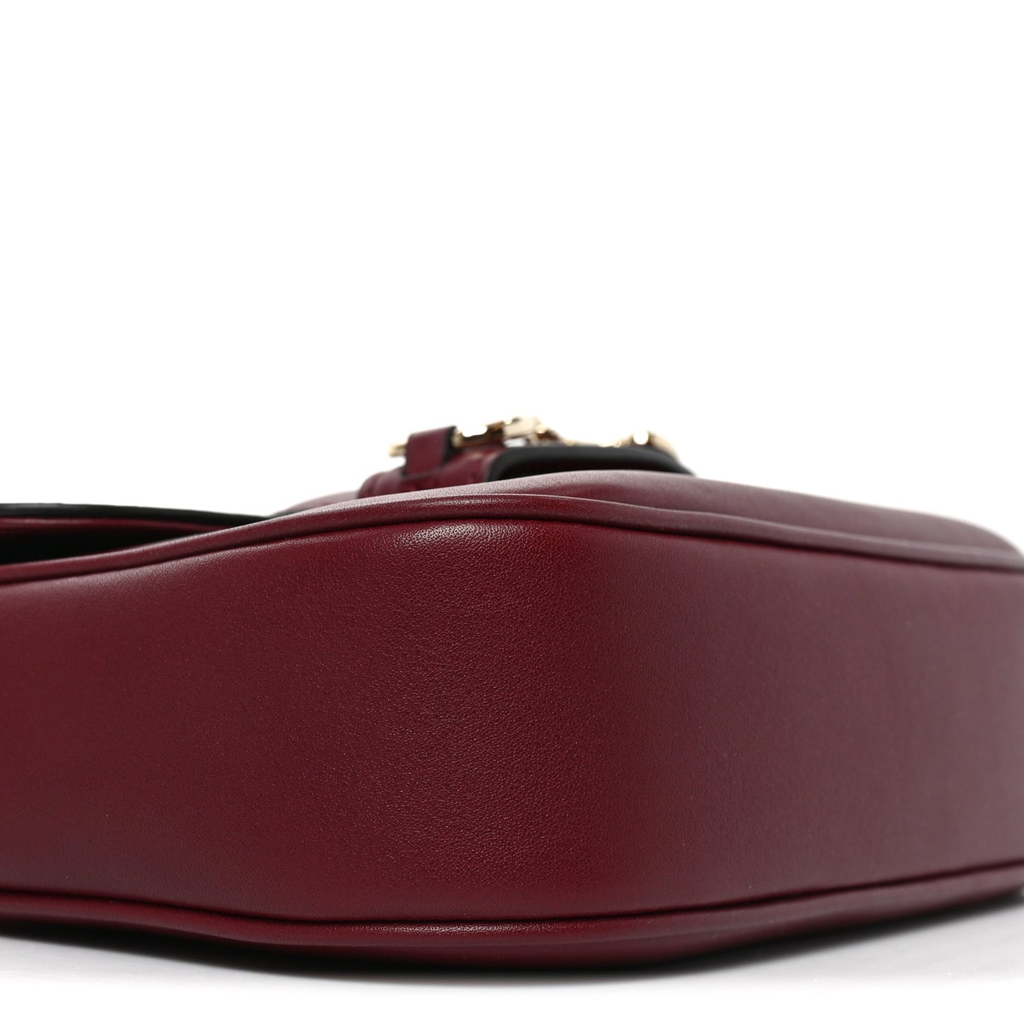 Arabella Calfskin Horsebit 1955 Soft Small Shoulder Bag Rosso Ancora