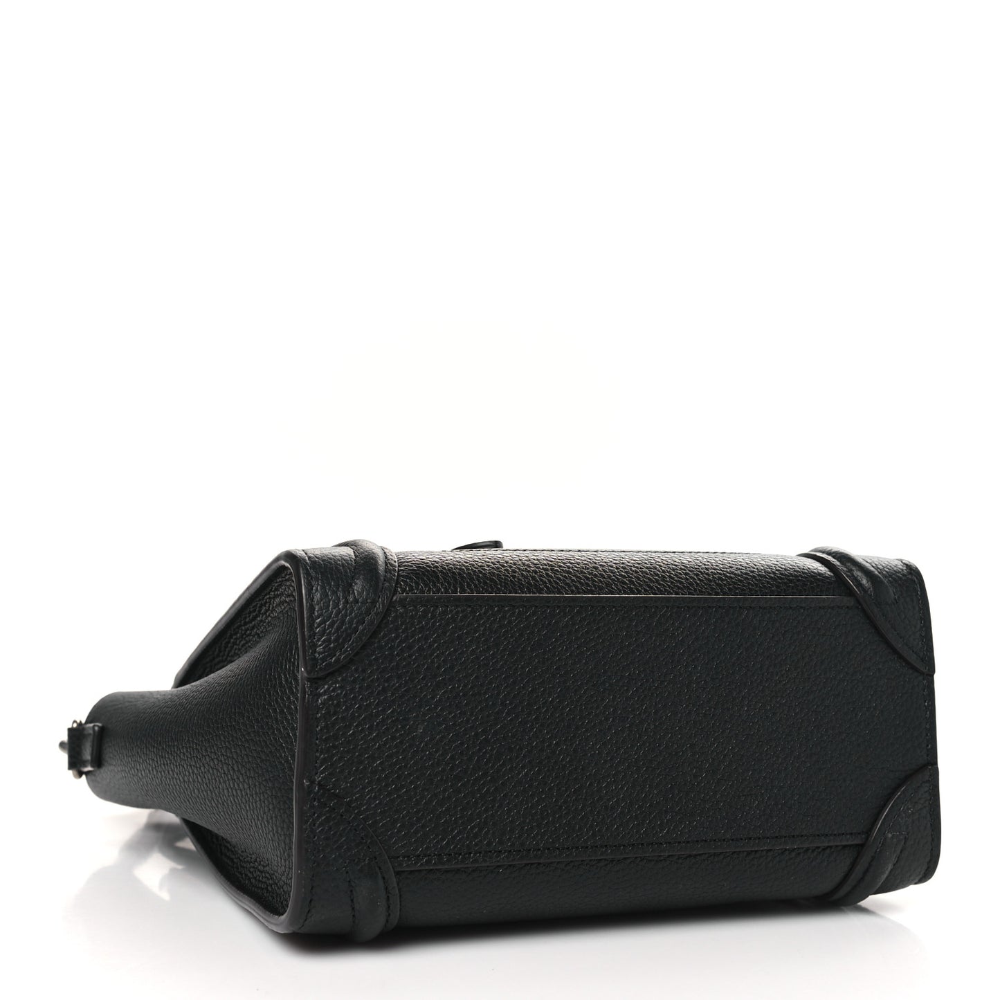 Drummed Calfskin Nano Luggage Black