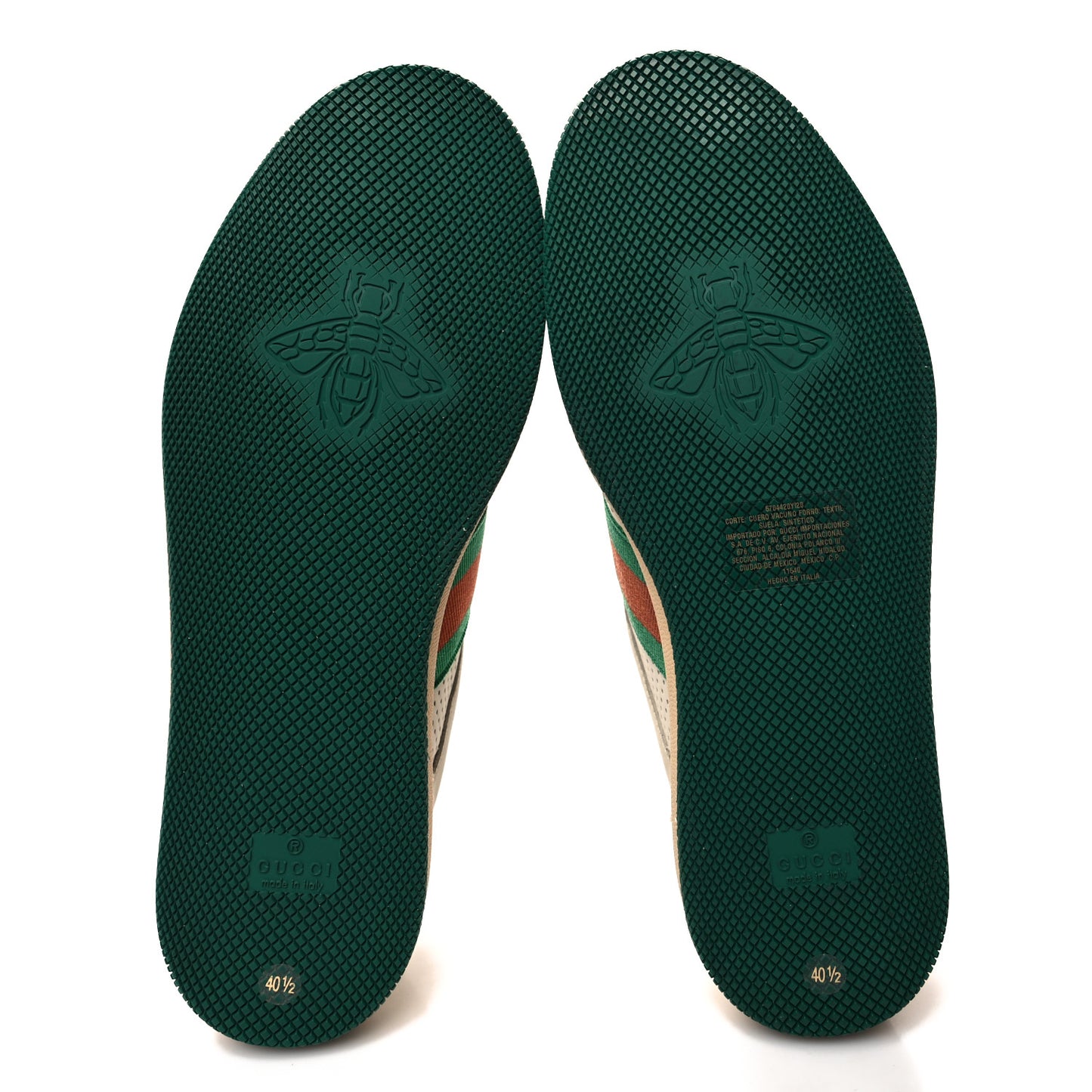 GG Monogram Nubuck Web Womens Screener Sneakers 40.5 New Sand Dusty Milk Vintage Green