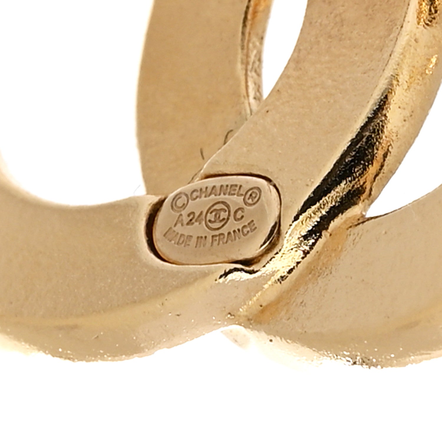 Chanel Baguette Crystal Enamel CC Earrings Gold Black 4 of 5
