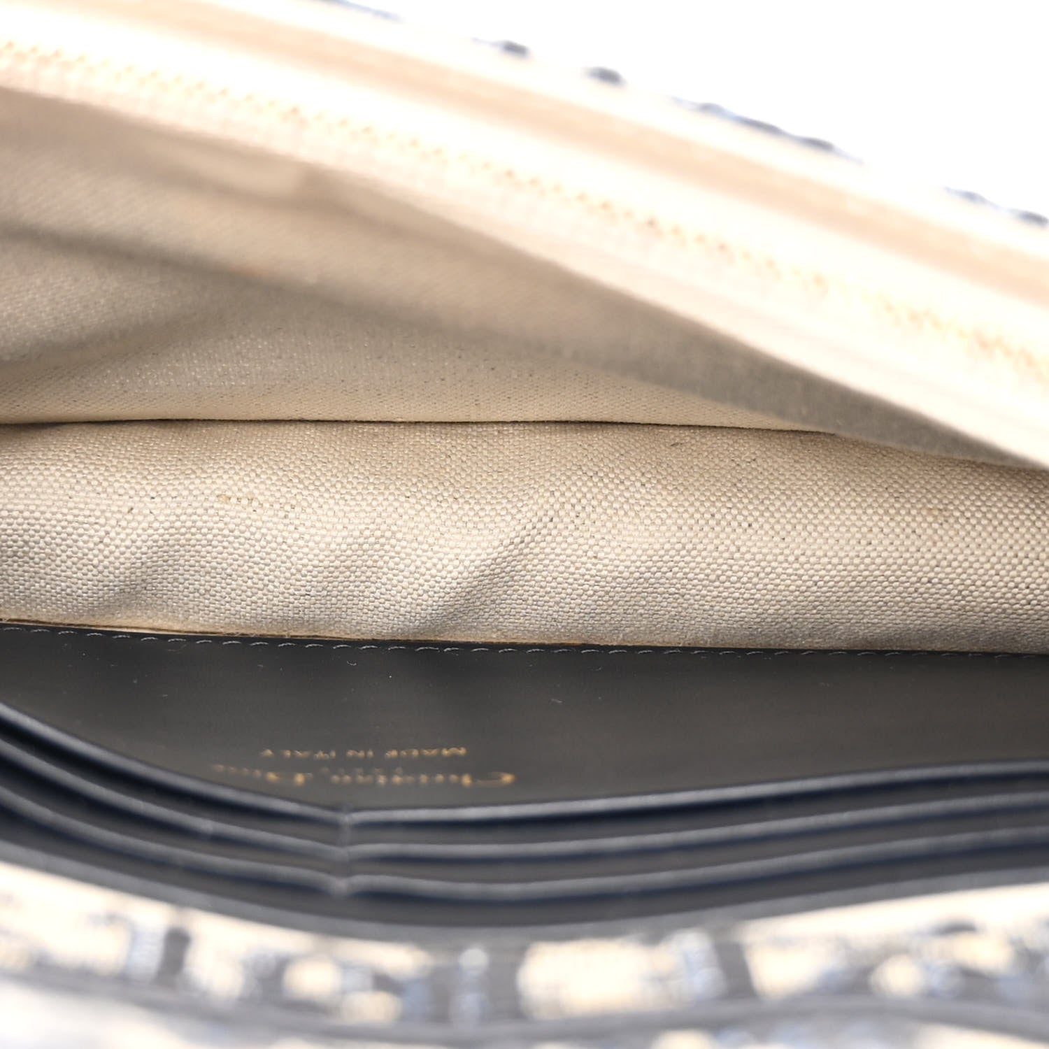 Christian Dior Oblique Saddle Chain Pouch Blue 5 of 13