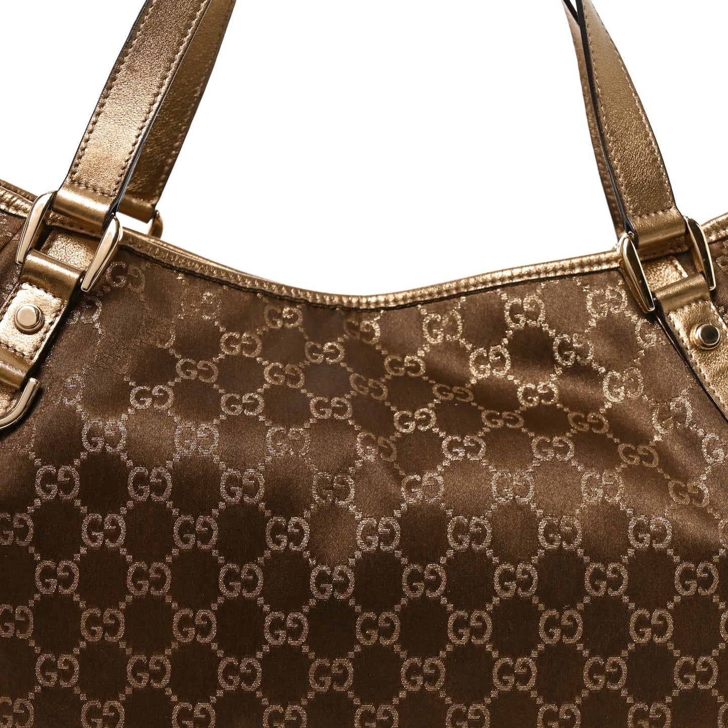 Satin Monogram Medium Abbey Shoulder Bag Bronze