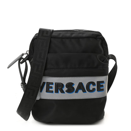 Versace Nylon Logo Crossbody Bag Black 1 of 11