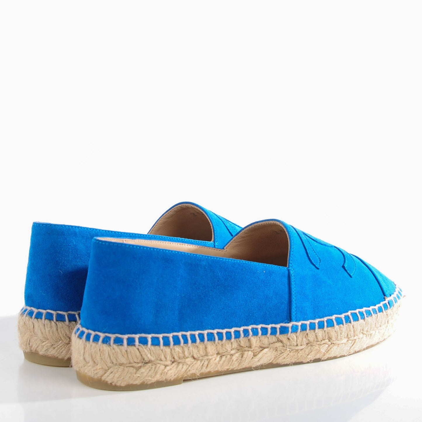 Suede Lambskin CC Espadrilles 38 Blue