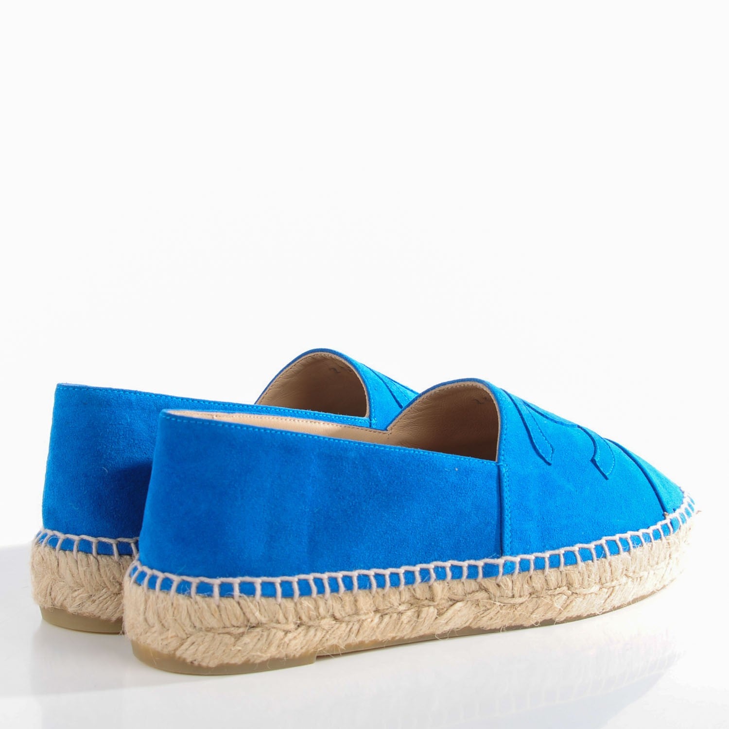 Chanel Suede Lambskin CC Espadrilles 38 Blue 8 of 18