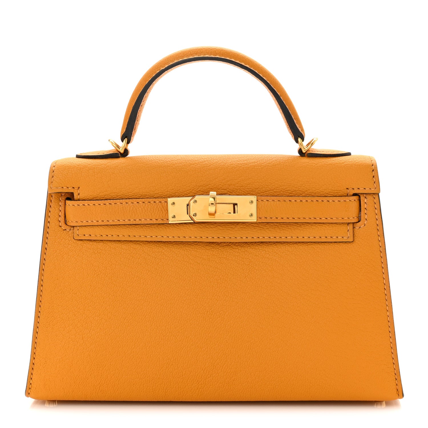 Hermes Chevre Mysore Mini Kelly Sellier 20 Jaune D'or 1 of 10