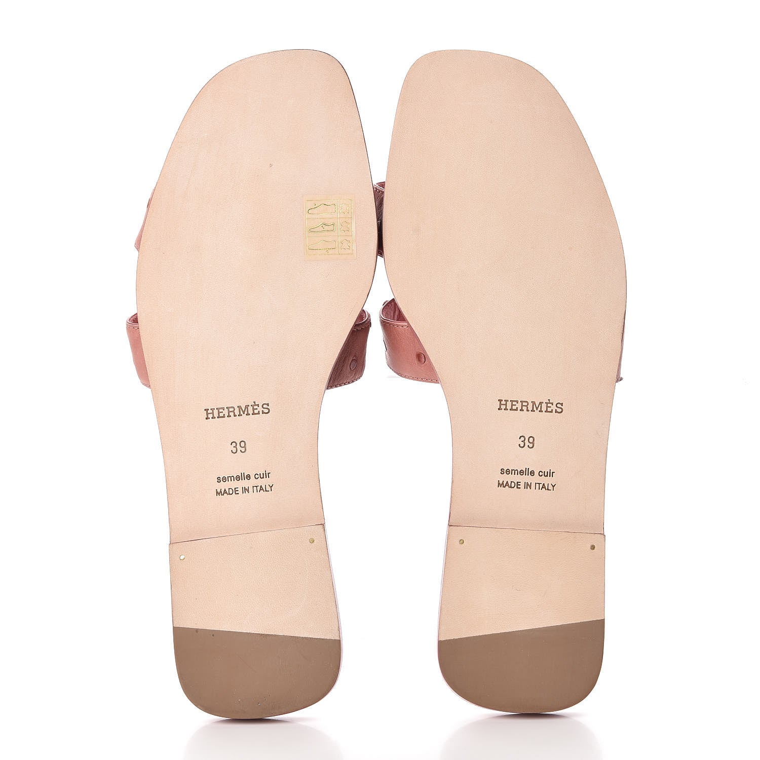 Hermes Ostrich Oran Sandals 39 Terre Cuite 5 of 7