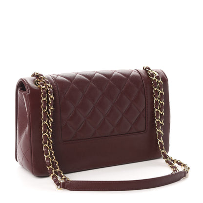 Chanel Sheepskin Quilted Vintage Mademoiselle Flap Dark Red 3 of 13