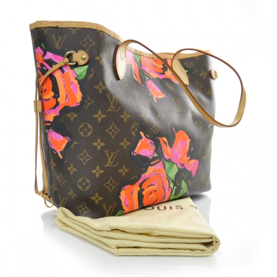 Louis Vuitton Monogram Roses Neverfull MM 3 of 9
