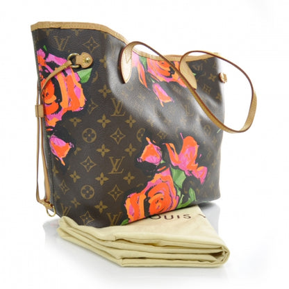 Louis Vuitton Monogram Roses Neverfull MM 3 of 9