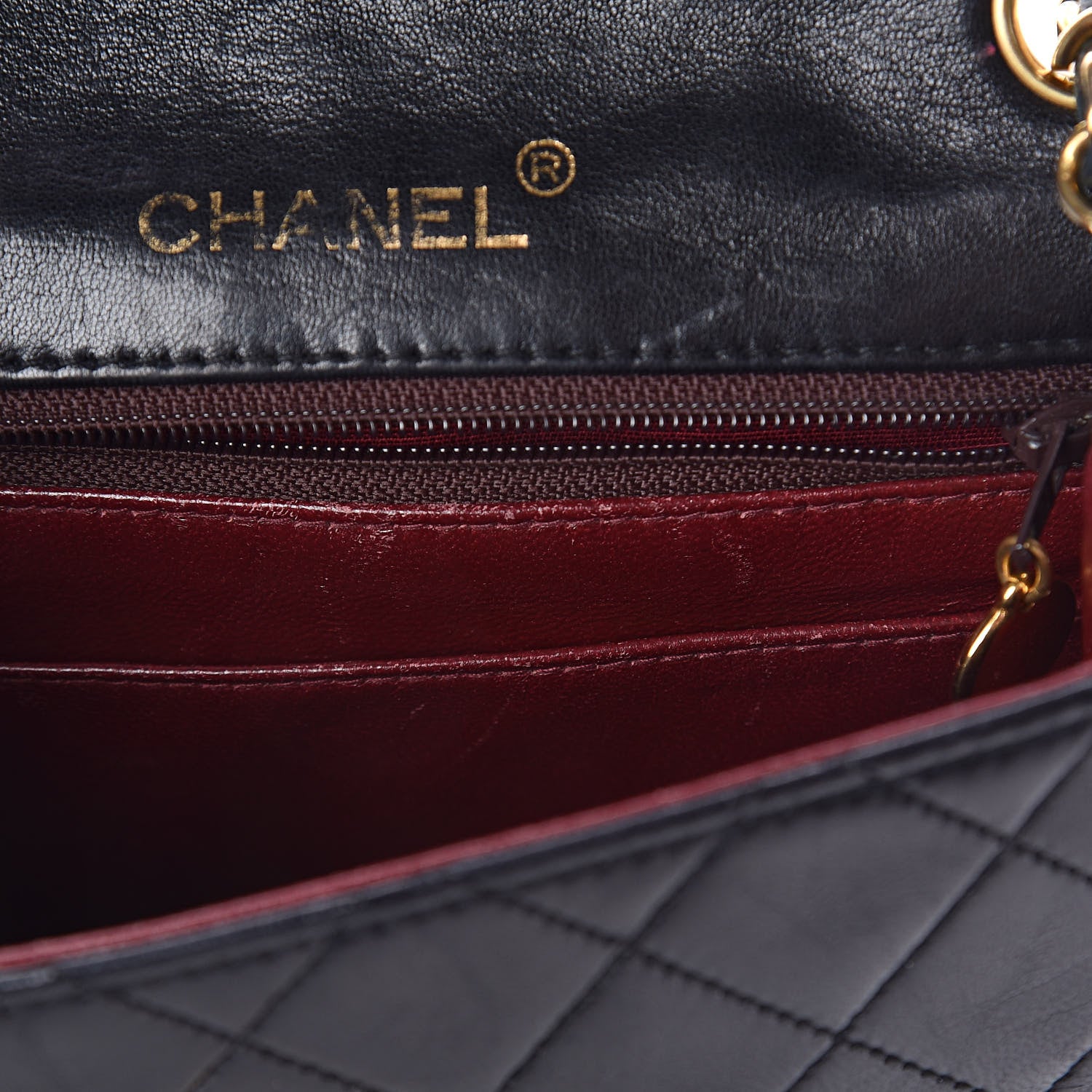 Chanel Lambskin Quilted Mini Square Flap Black 9 of 13
