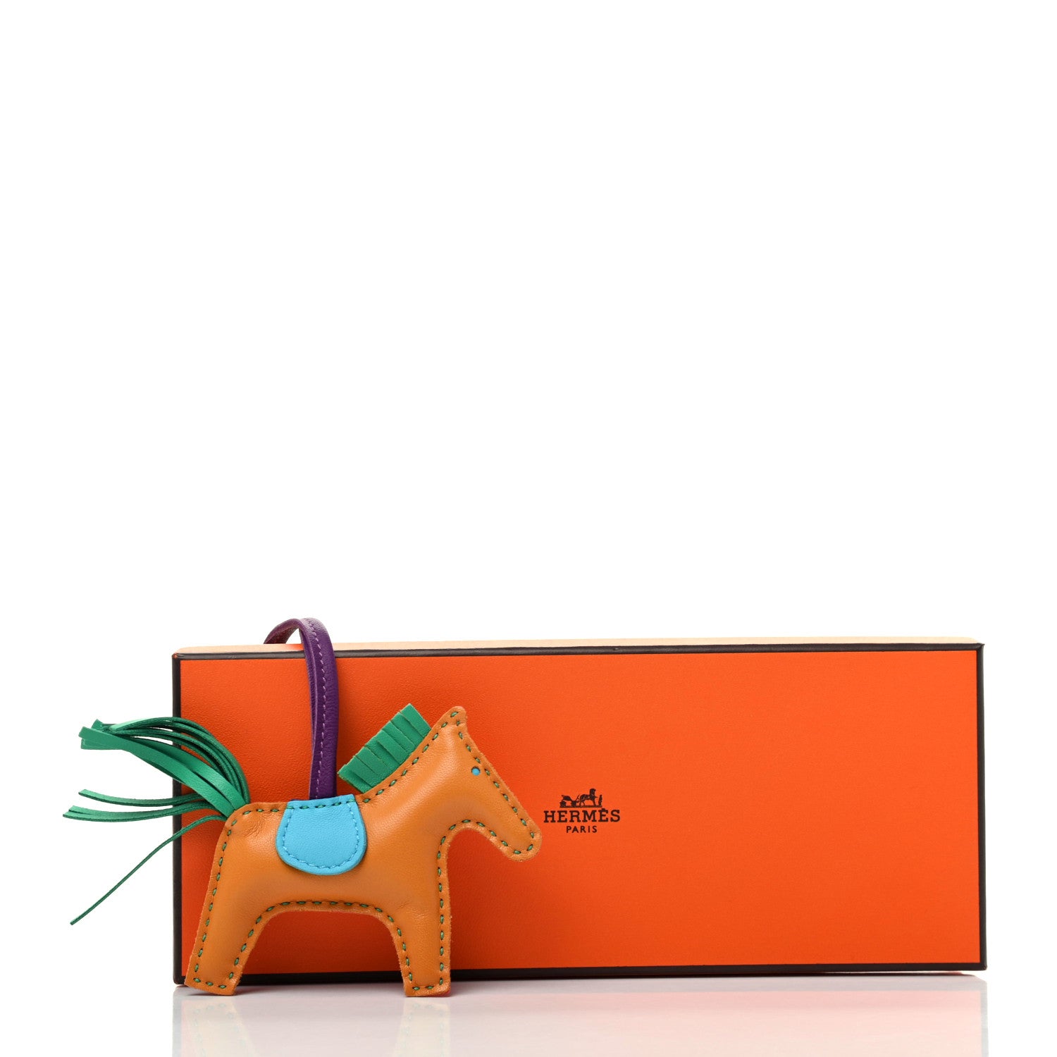 Hermes Milo Lambskin Grigri Rodeo Bag Charm PM Multicolor 5 of 5