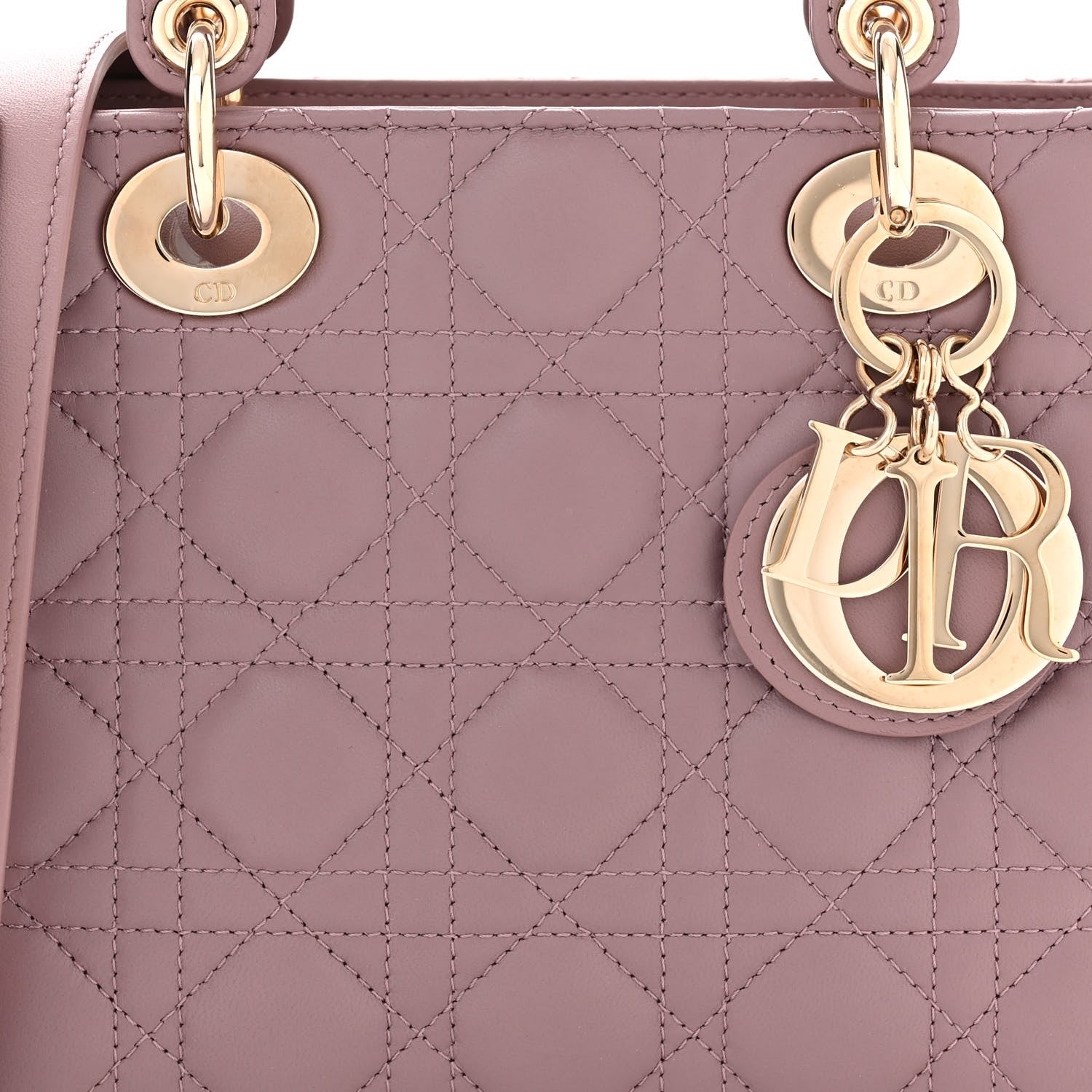 Christian Dior Lambskin Cannage Small My ABCDior Lady Dior Purple 8 of 10