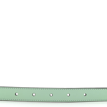 Gucci Moon Calfskin Palladium Double G 20mm Belt 80 32 Water Green 4 of 5