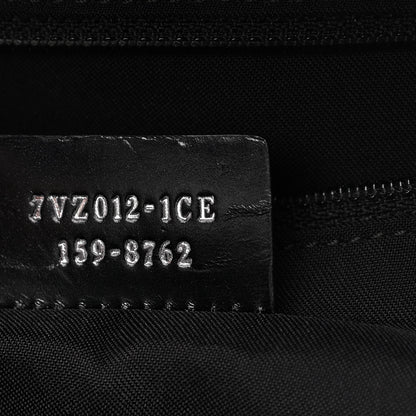 Fendi Nylon Vitello Elite Monster Eyes Rounded Backpack Black Yellow 7 of 10