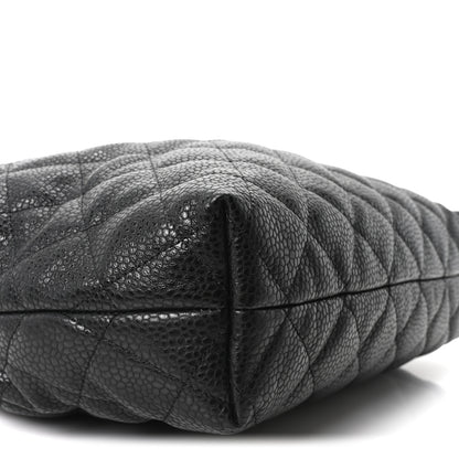 Chanel Shiny Caviar Quilted Large Bowling Bag Black Black Black 9 of 10