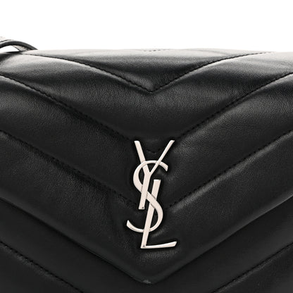 Saint Laurent Calfskin Y Quilted Monogram Toy Loulou Crossbody Bag Black 8 of 15
