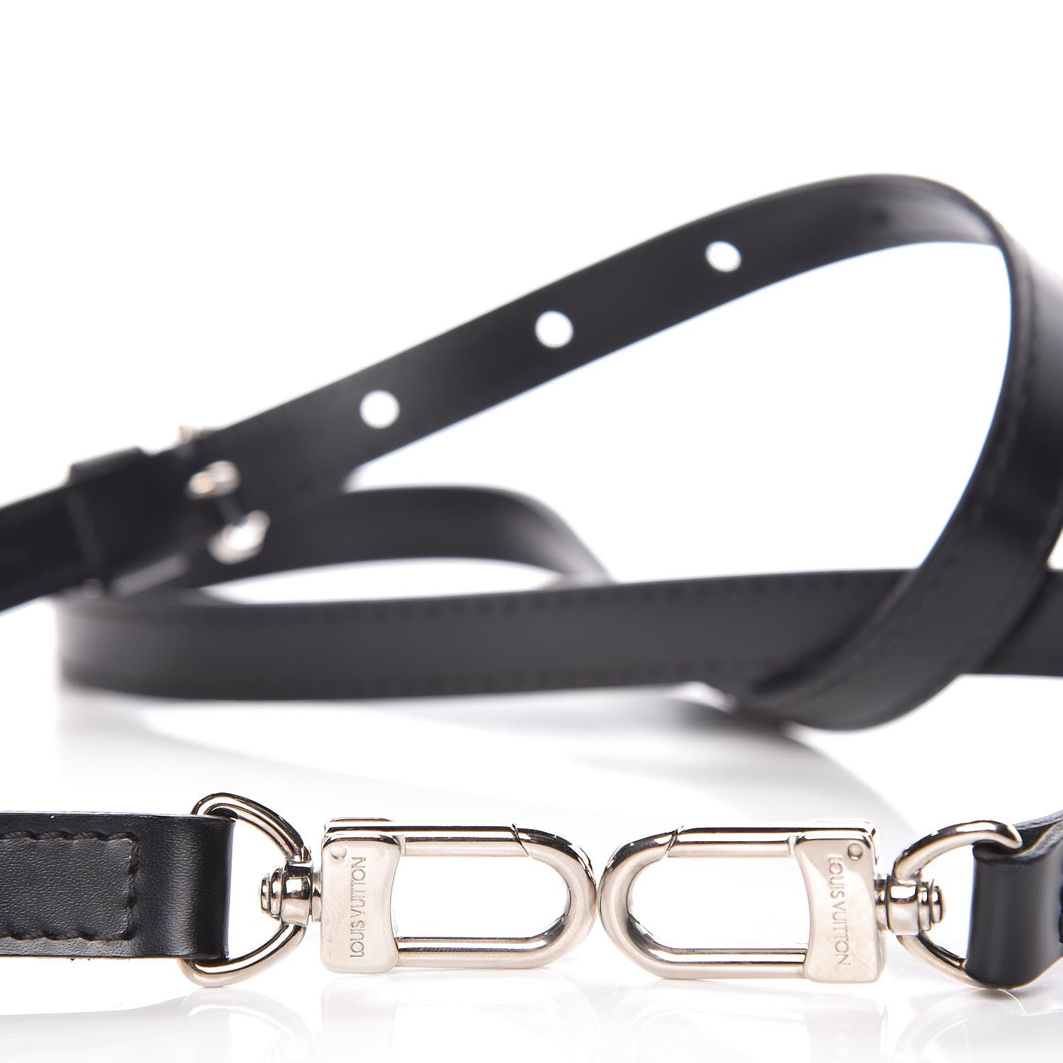Louis Vuitton Calfskin Adjustable Shoulder Strap 16MM Black 4 of 4