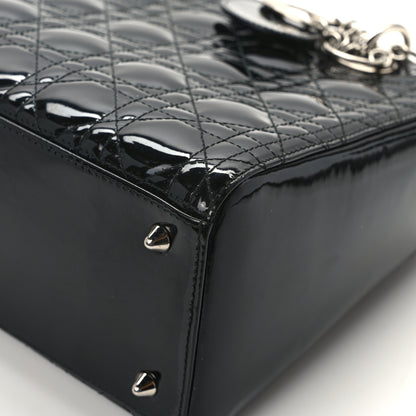 Christian Dior Patent Cannage Medium Lady Dior Black 12 of 12