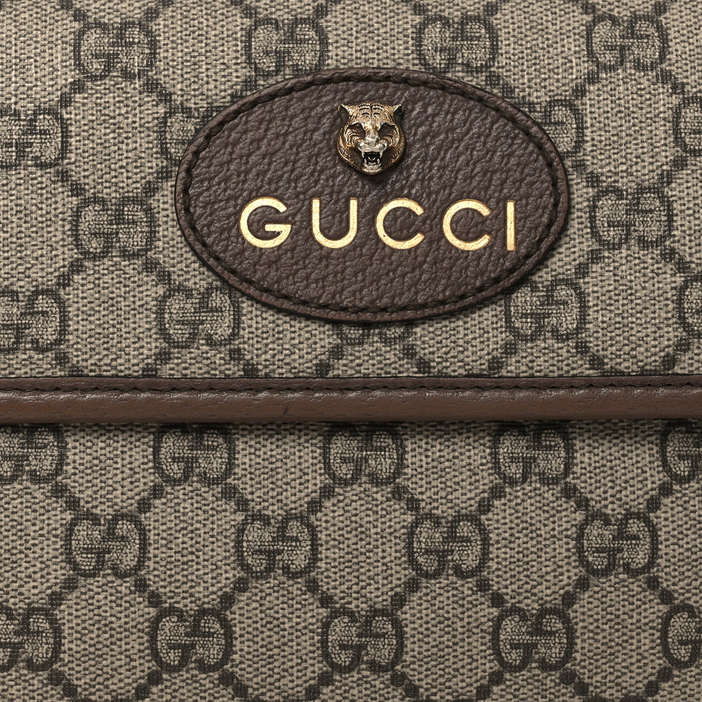 GG Supreme Monogram Neo Vintage Web Belt Bag Brown