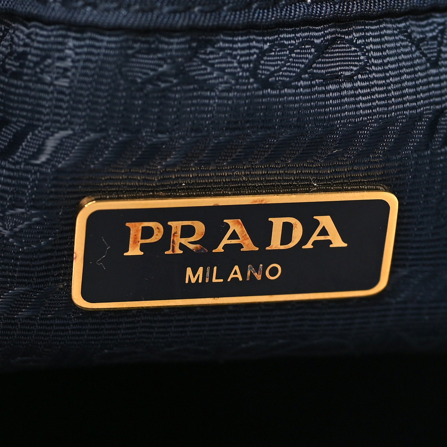 Saffiano Tessuto Nylon Mini Bucket Crossbody Bag Navy