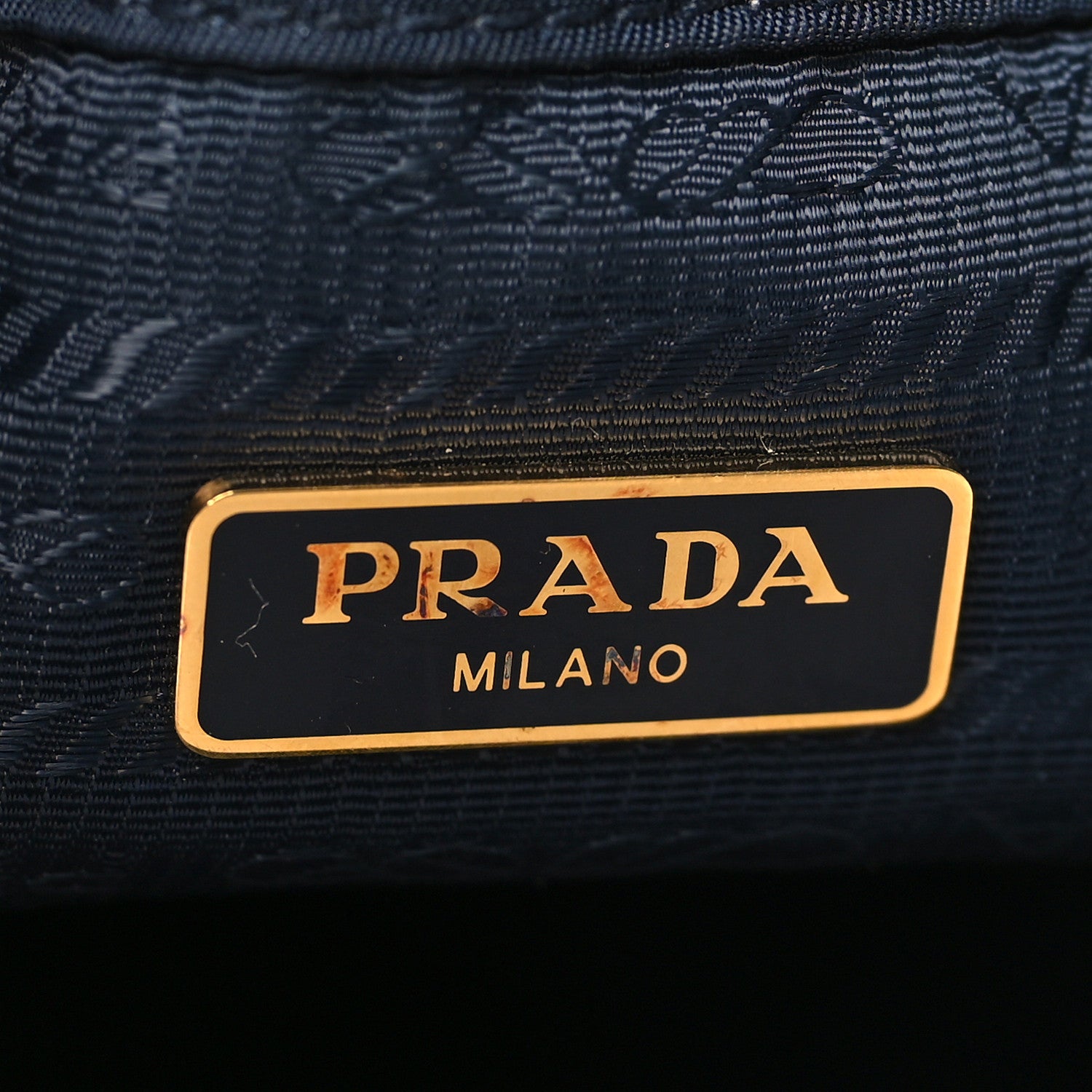 Prada Saffiano Tessuto Nylon Mini Bucket Crossbody Bag Navy 6 of 9
