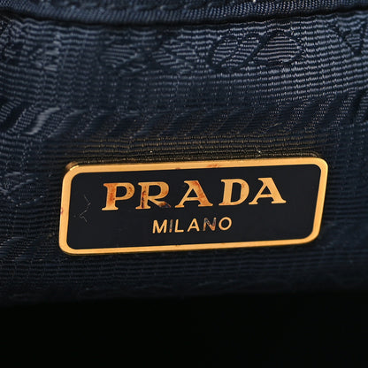 Prada Saffiano Tessuto Nylon Mini Bucket Crossbody Bag Navy 6 of 9
