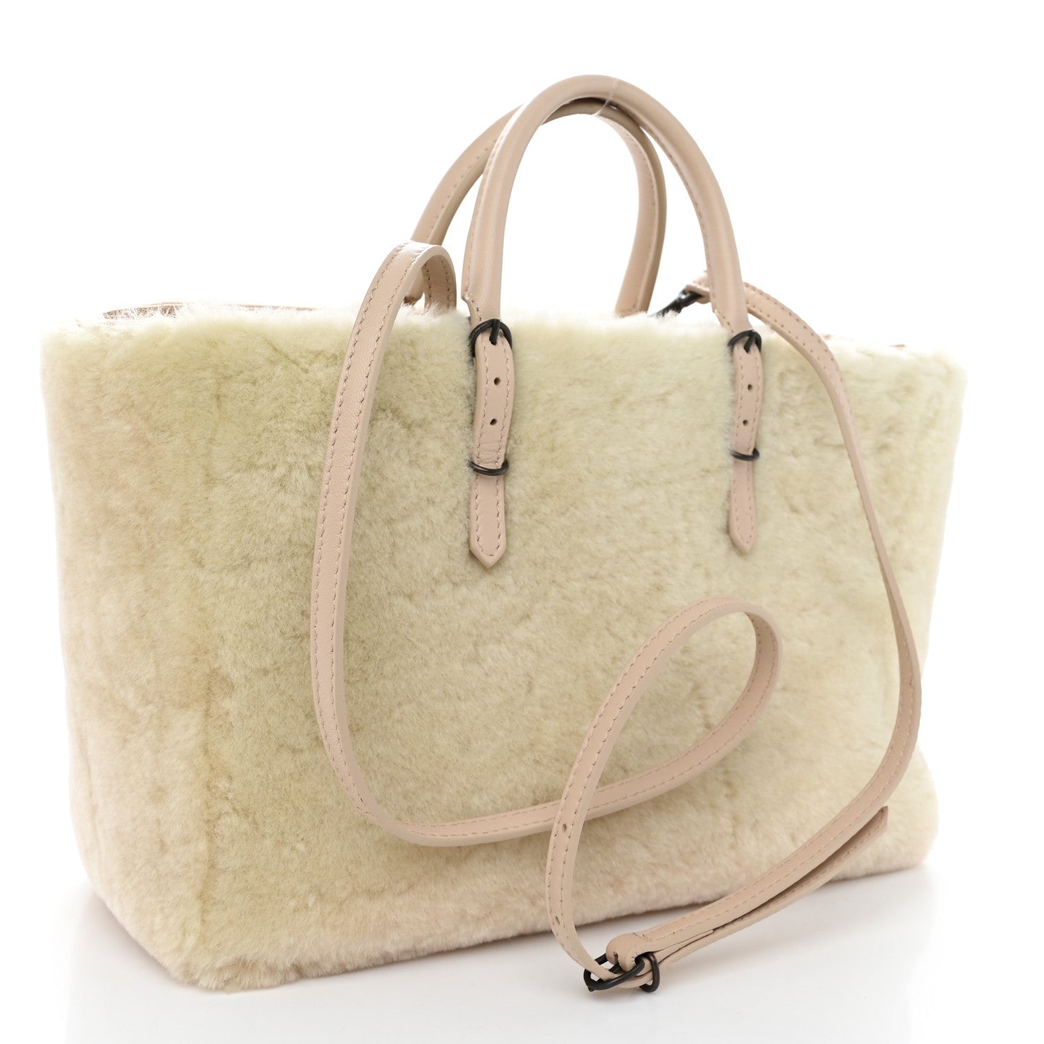Balenciaga Merino Wool Papier A6 Zip Around Tote Beige Tapioca 4 of 11