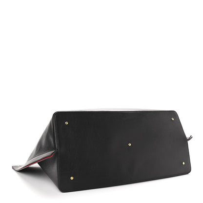 Valentino Garavani Grainy Calfskin Large VLogo Escape Shopper Black 5 of 10