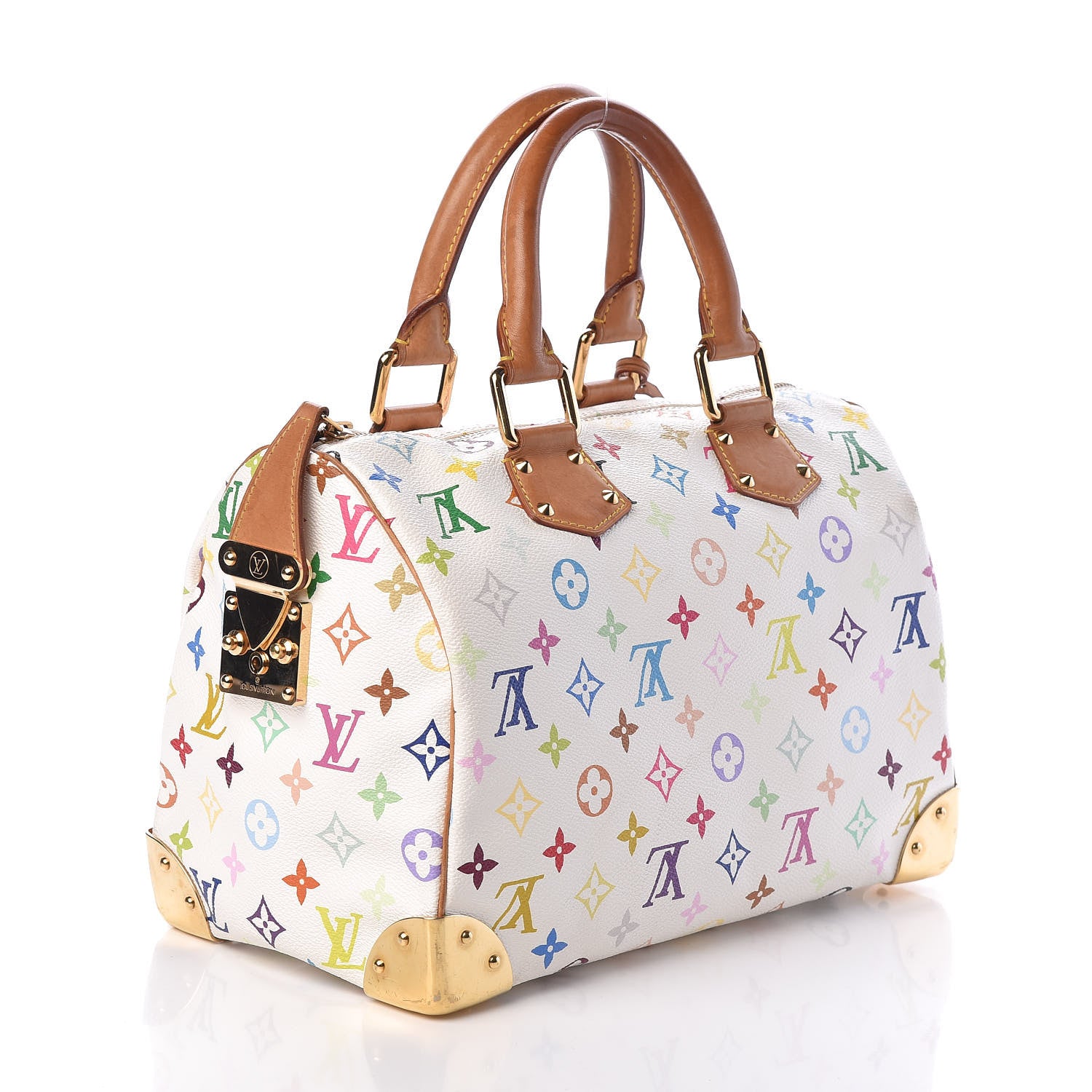 Louis Vuitton Monogram Multicolor Speedy 30 White 3 of 10