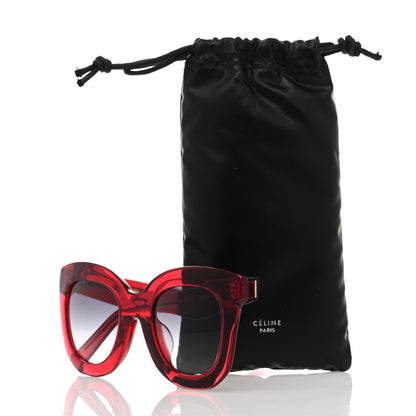 Celine Oversized Round Sunglasses CL4005FN Red 7 of 7
