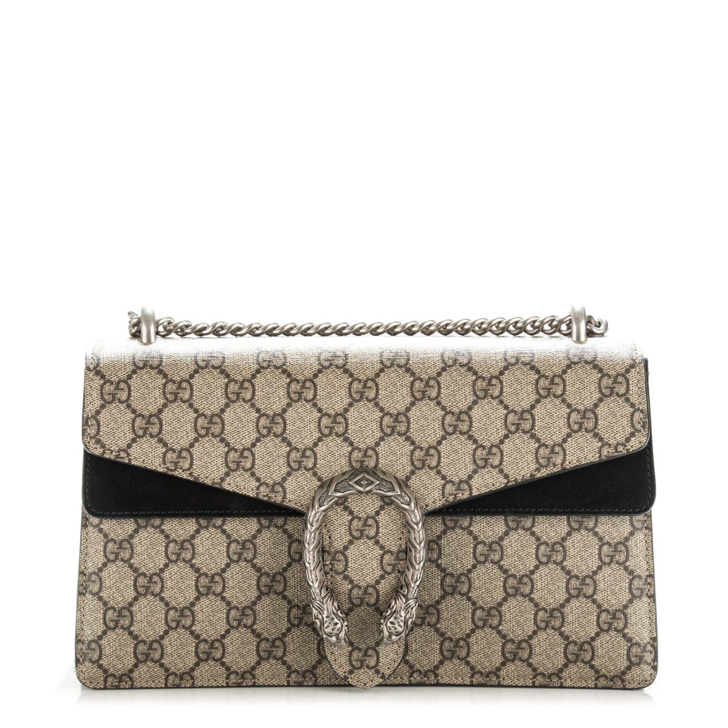 GG Supreme Monogram Small Dionysus Shoulder Bag Black