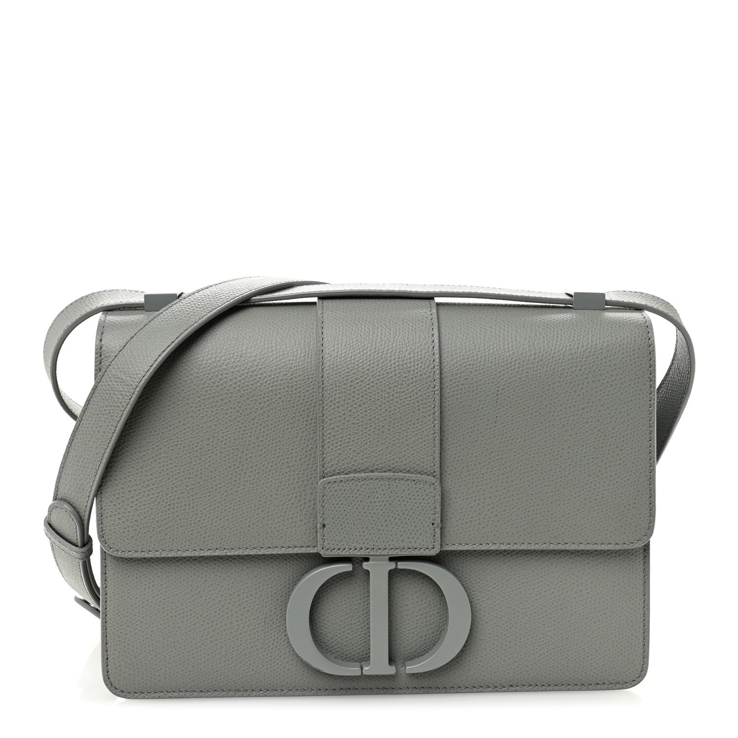 Christian Dior Ultra Matte Grained Calfskin 30 Montaigne Flap Bag Grey 1 of 10
