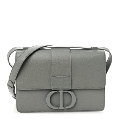 Christian Dior Ultra Matte Grained Calfskin 30 Montaigne Flap Bag Grey 1 of 10