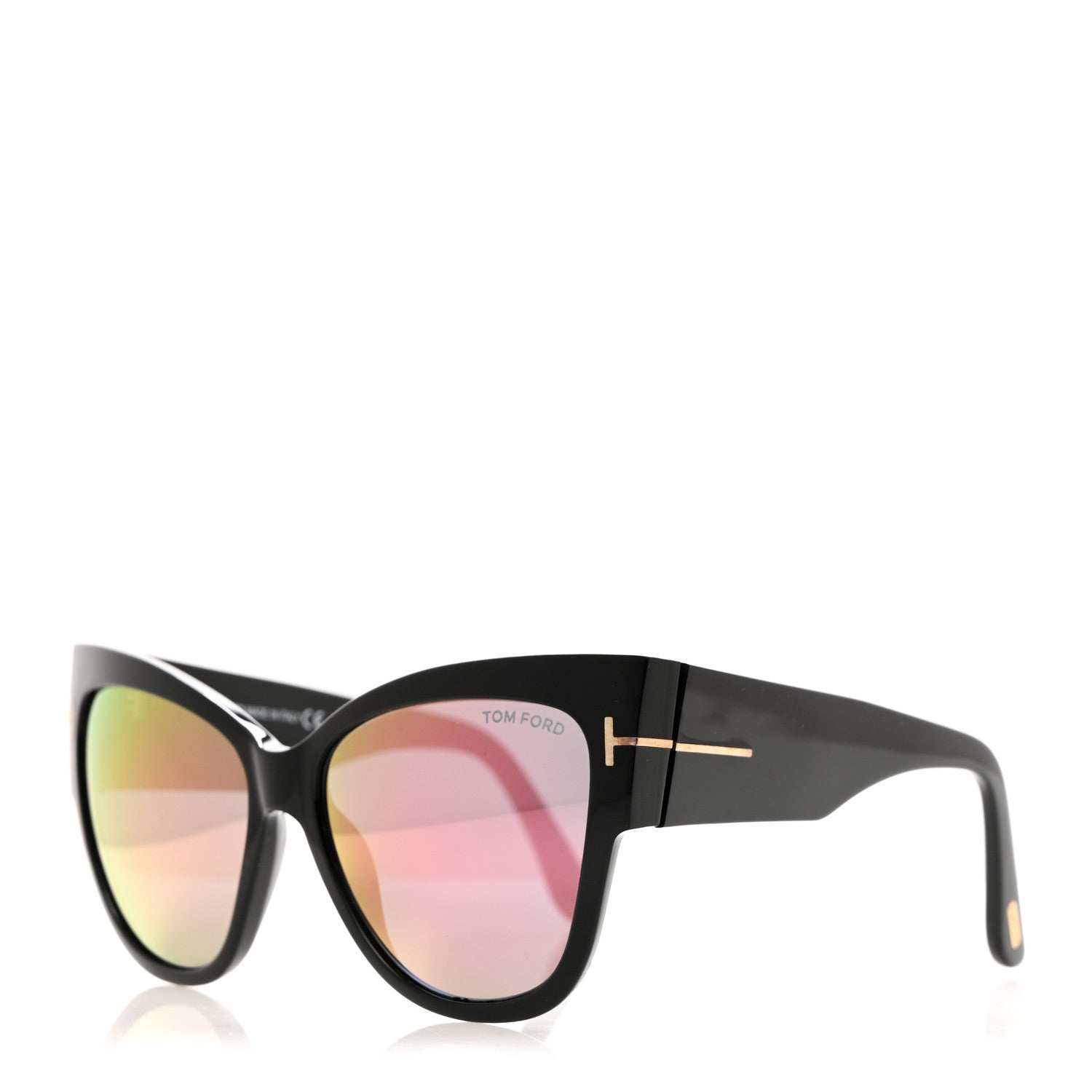 Tom Ford Acetate Anoushka Cat Eye Sunglasses TF371 Black 1 of 8