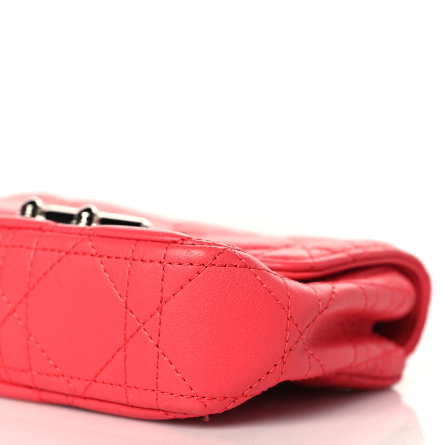 Lambskin Cannage Mini Miss Dior Promenade Pouch Corail