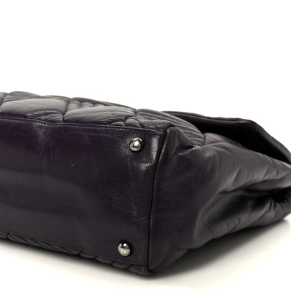 Chanel Lambskin In And Out XL Maxi Flap Dark Purple 11 of 11