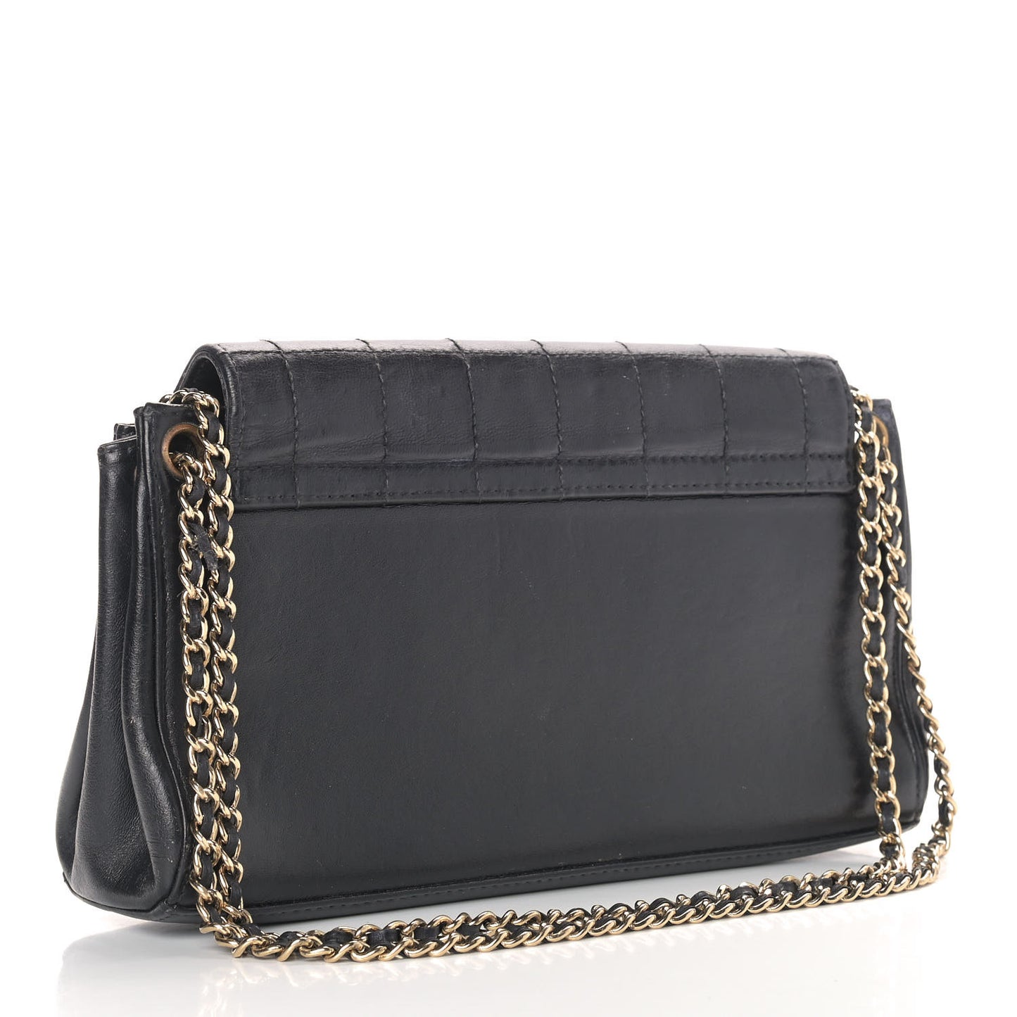 Lambskin Chocolate Bar Accordion Mademoiselle Black