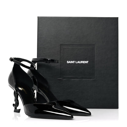 Saint Laurent Patent Opyum D'Orsay Pumps 36 Black 9 of 9