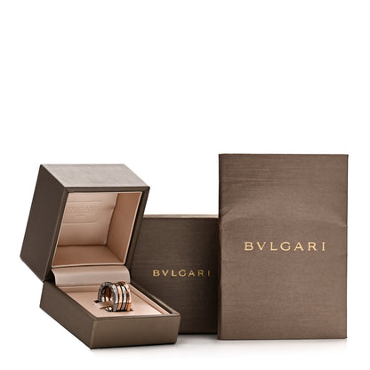 Bulgari 18K Rose White Gold Labyrinth B.Zero1 Four-Band Ring 50 5.25 7 of 7