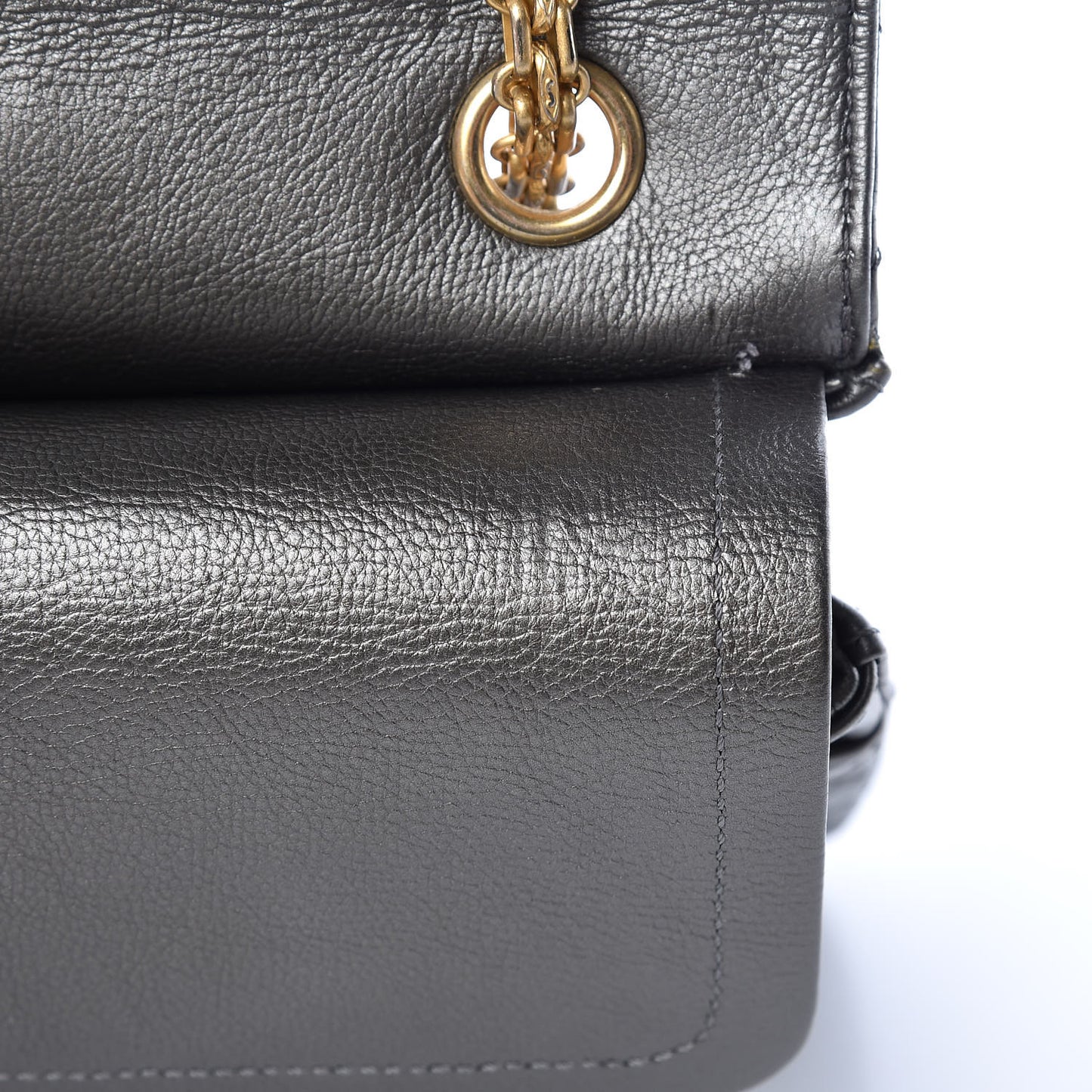 Metallic Calfskin Quilted 2.55 Reissue 225 Flap Charcoal