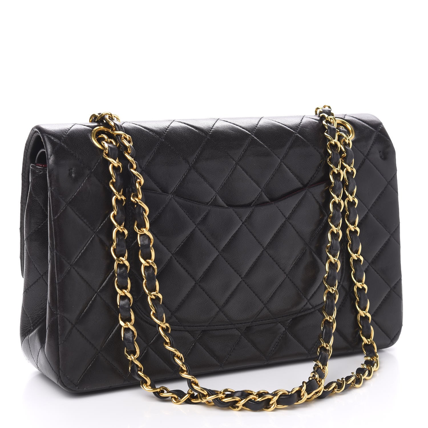 Chanel Lambskin Quilted Medium Double Flap Black 2 of 10