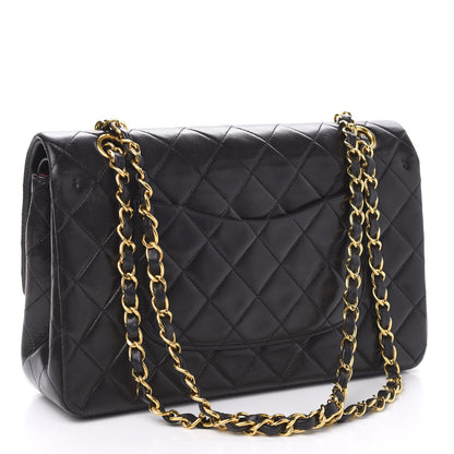 Chanel Lambskin Quilted Medium Double Flap Black 2 of 10