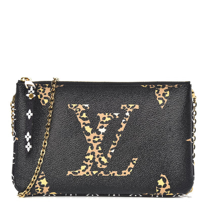 Louis Vuitton Monogram Giant Jungle Pochette Double Zip Black 1 of 10