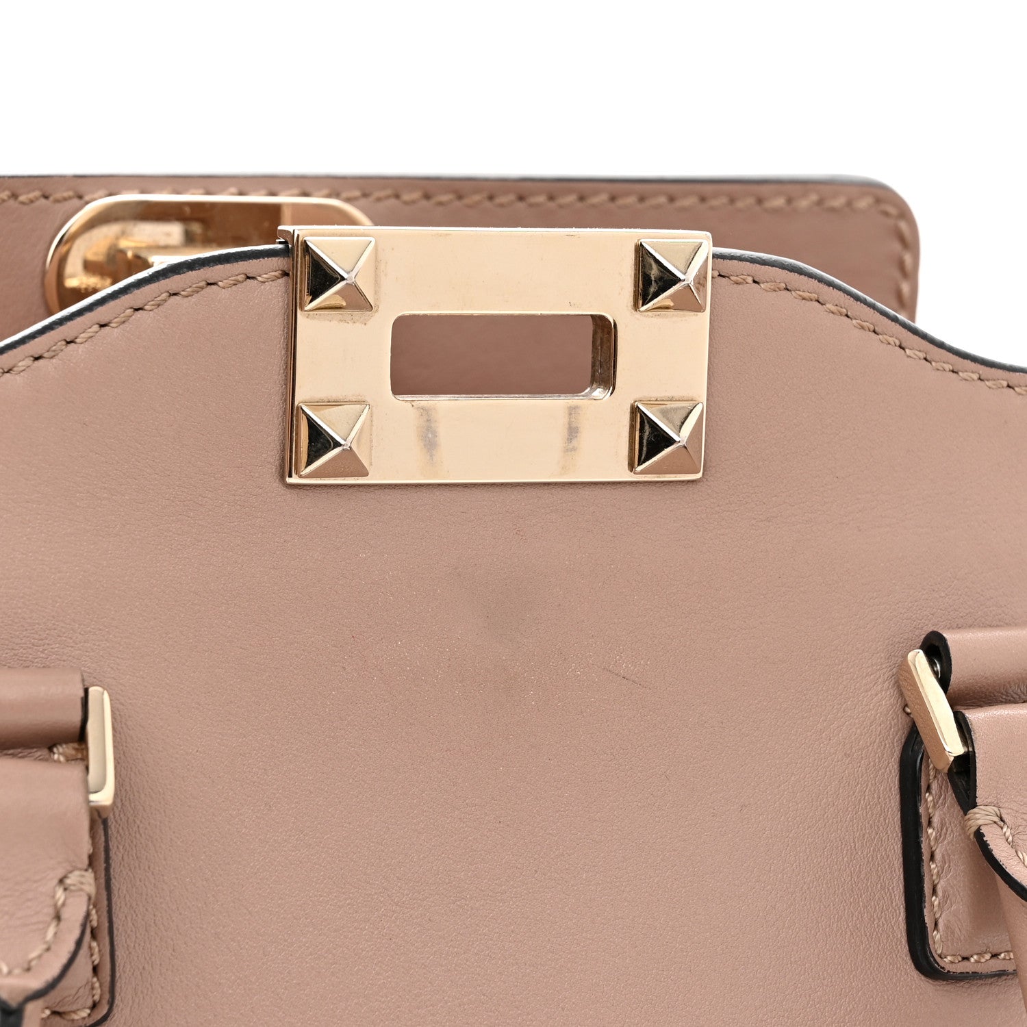 Valentino Garavani Vitello Mini Rockstud Tote Poudre 15 of 21